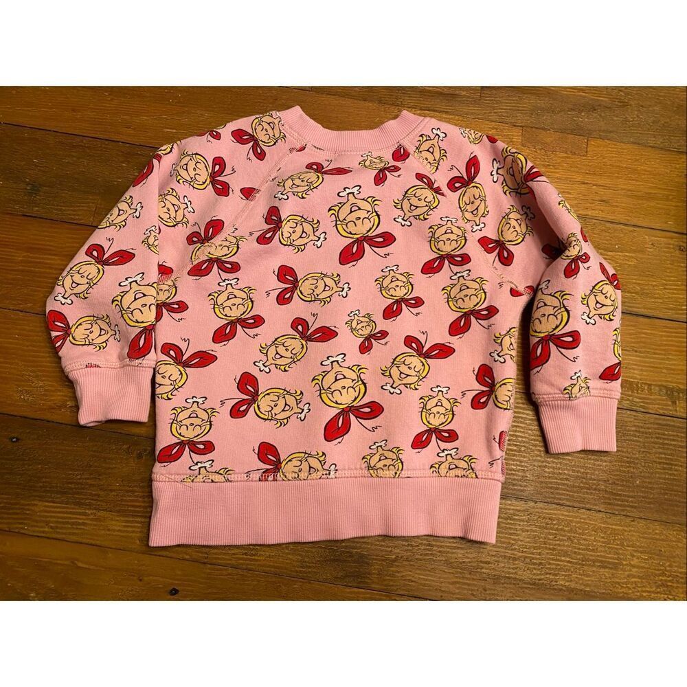 Hanna Andersson 3T Dr. Seuss Cindy Lou Grinch Christmas sweater toddler pink - Picture 5 of 6